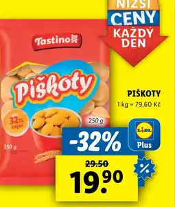 Lidl Tastino Piškoty nabídka