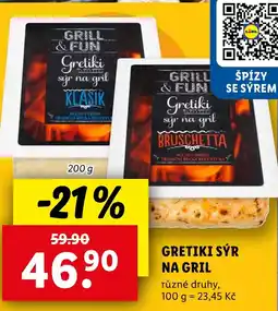 Lidl Gretiki sýr na gril nabídka