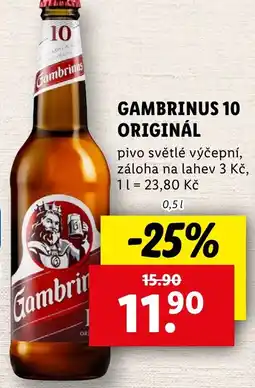 Lidl Gambrinus 10 originál nabídka