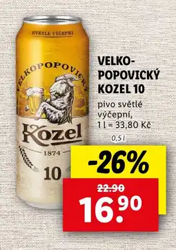 Lidl Velkopopovi popovický kozel 10 nabídka