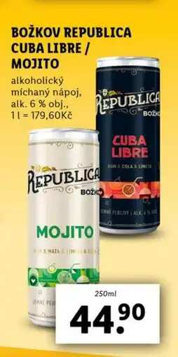 Lidl Božkov republica cuba libre / mojito nabídka