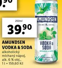 Lidl Amundsen vodka & soda nabídka