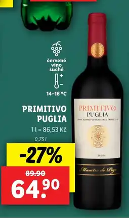 Lidl Primitivo puglia nabídka