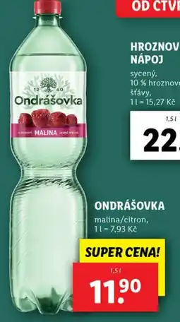 Lidl ONDRÁŠOVKA malina/citron nabídka