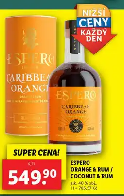 Lidl Espero orange & rum/ coconut & rum nabídka