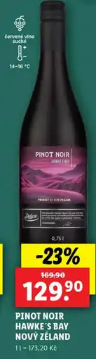 Lidl Pinot noir hawke's bay nový zéland nabídka