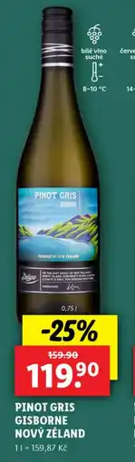 Lidl Pinot gris gisborne nový zéland nabídka