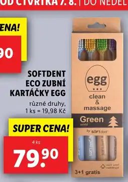 Lidl Softdent Eco zubní kartáčky egg nabídka