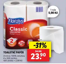 Lidl Toaletní papír nabídka