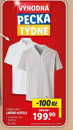 Lidl ESMARA Men Lněná košile nabídka