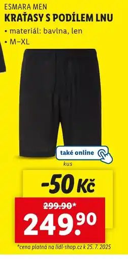 Lidl ESMARA Men Kraťasy s podílem lnu nabídka