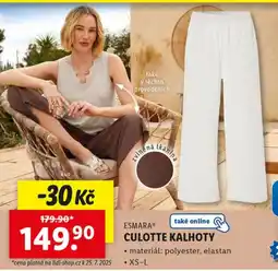 Lidl ESMARA® Culotte kalhoty nabídka
