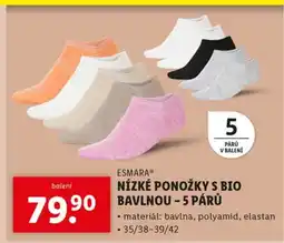Lidl ESMARA® Nízké ponožky s bio bavlnou - 5 párů nabídka