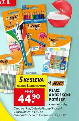 Lidl BIC Psací a korekční potřeby nabídka