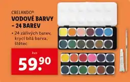 Lidl CRELANDO® Vodové barvy - 24 barev nabídka