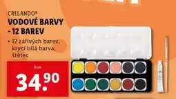Lidl CRELANDO® Vodové barvy - 12 barev nabídka