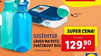 Lidl SISTEMA Láhev na pití/ svačinový box nabídka