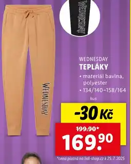 Lidl WEDNESDAY Tepláky nabídka
