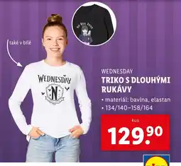 Lidl WEDNESDAY Triko s dlouhými rukávy nabídka