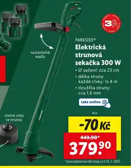 Lidl PARKSIDE® Elektrická strunová sekačka 300 W nabídka