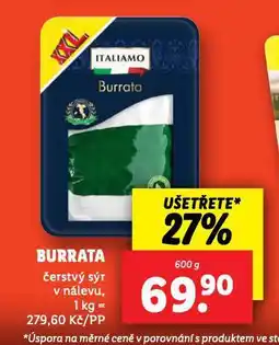 Lidl Burrata nabídka