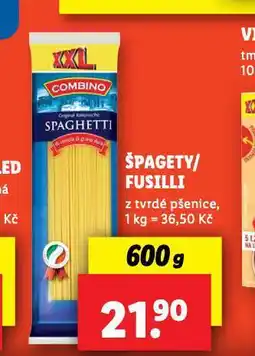 Lidl Špagety / fusilli nabídka