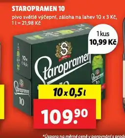 Lidl Pivo staropramen 10 nabídka