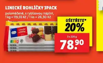 Lidl Linecké rohlíčky 3pack nabídka