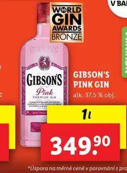 Lidl Gibson´s pink gin nabídka