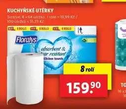 Lidl Floralys kuchyňské utěrky nabídka