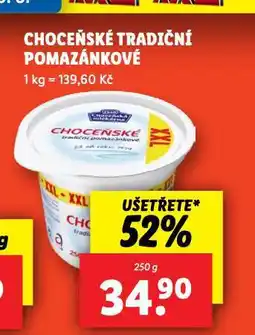 Lidl Choceňské tradiční pomazánkové nabídka