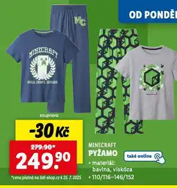 Lidl Pyžamo nabídka