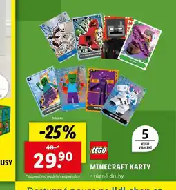 Lidl Minecraft karty nabídka