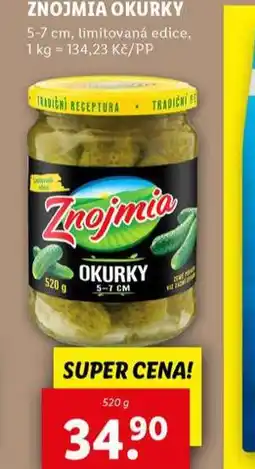 Lidl Znojmia okurky nabídka