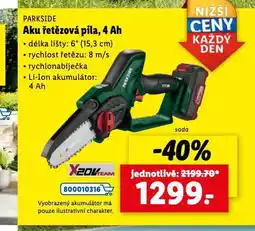 Lidl Aku řetězová pila 4 ah nabídka