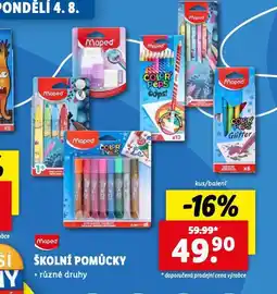 Lidl Školní pomůcky nabídka