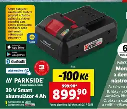 Lidl 20 v smart akumulátor 4 ah nabídka