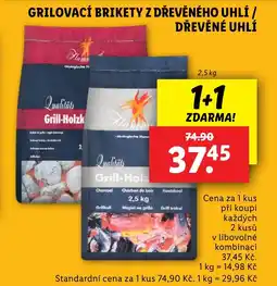 Lidl Grilovací Brikety z dřevěného uhlí / dřevěné uhlí nabídka