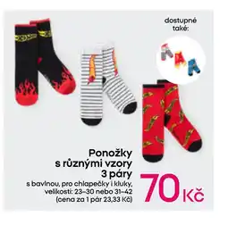 Pepco Ponožky s různými vzory 3 páry nabídka