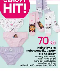 Pepco Kalhotky 3 ks nebo ponožky 3 páry pro holčičky nabídka