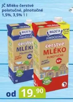 Potraviny CZ Jč Mléko čerstvé polotučné, plnotučné 1,5%, 3,5% nabídka