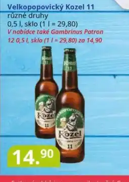 Potraviny CZ Velkopopovický Kozel 11 nabídka