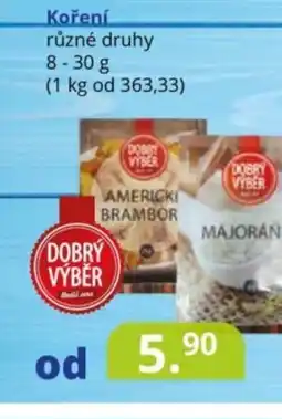 Potraviny CZ Koření nabídka