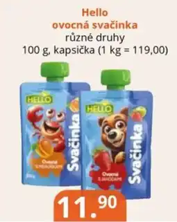 Potraviny CZ HELLO ovocná svačinka nabídka