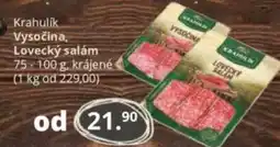 Potraviny CZ Krahulik Vysočina, Lovecký salám nabídka