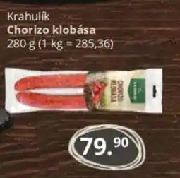 Potraviny CZ Krahulik Chorizo klobása nabídka