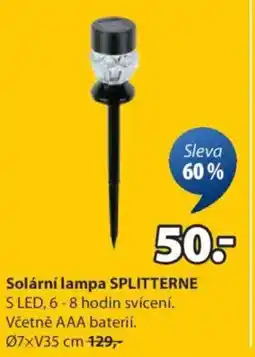 JYSK Solární lampa SPLITTERNE nabídka