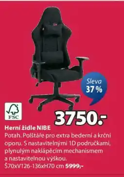 JYSK Herní židle NIBE nabídka
