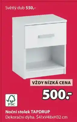 JYSK Noční stolek TAPDRUP nabídka