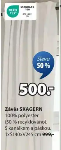 JYSK Závěs SKAGERN nabídka